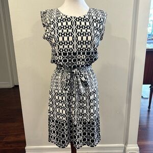 Emma & Michele dress.   Black and white   With a belt